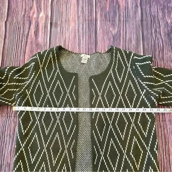 Escio Open Cardigan Olive Green boho bohemian - Picture 3 of 7